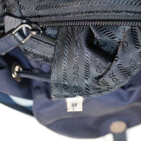 Prada Tessuto Nylon Backpack Navy Blue Shoulder Bag Single Buckle main image 4